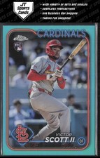 2024 Topps Chrome Update Victor Scott II USC48 RC Aqua Refractor /199
