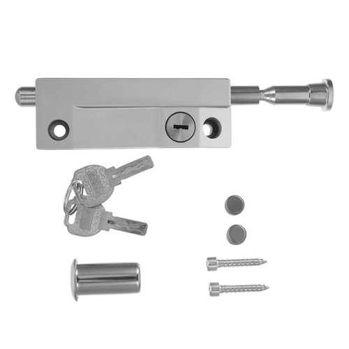 1 Set Aluminum Door Rotating Latch Lock - Spring-Loaded Mechanism For Secure - Picture 2 of 18