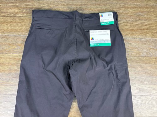 UB Tech by UnionBay Men's Classic Fit Comfort Waist Chino Pants Black 48W x 32L - Picture 7 of 8