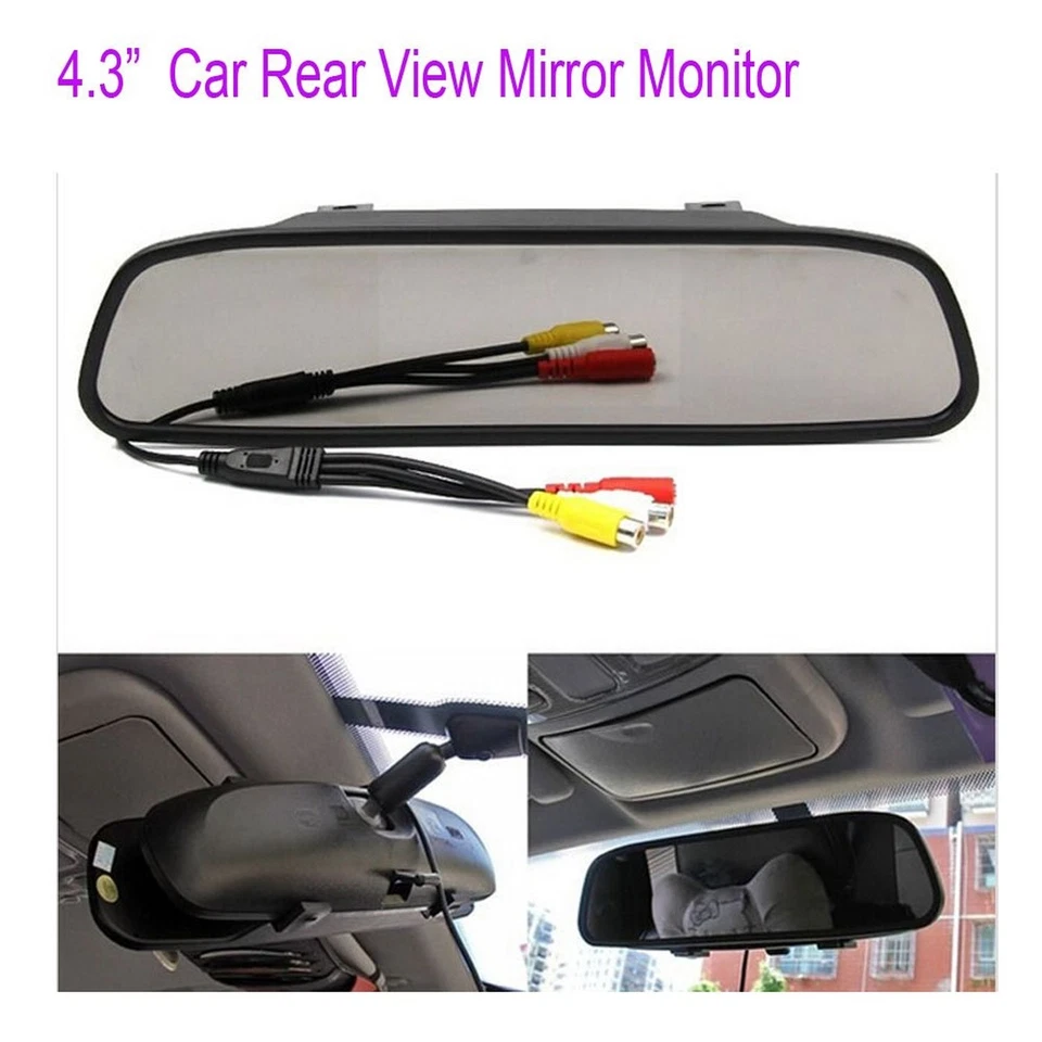 4.3" TFT LCD Car Rear View Mirror Monitor Kit + Waterproof Mini Backup Revers... - Image 2 of 4