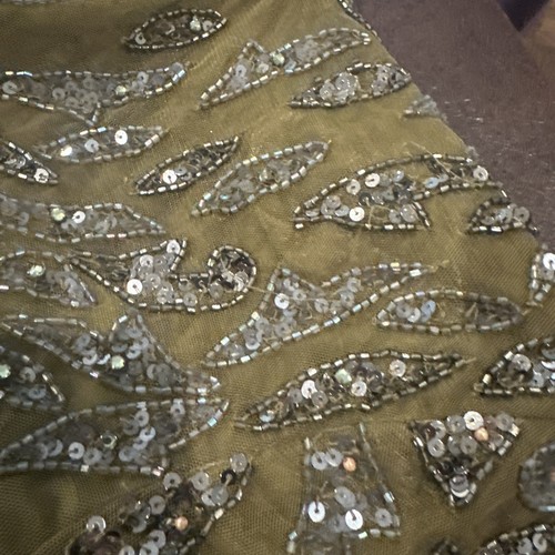 Mac Duggal Dress Gown Womens Size 6 Green Beaded Embellished 5124 $598 Read AsIs - Picture 15 of 15