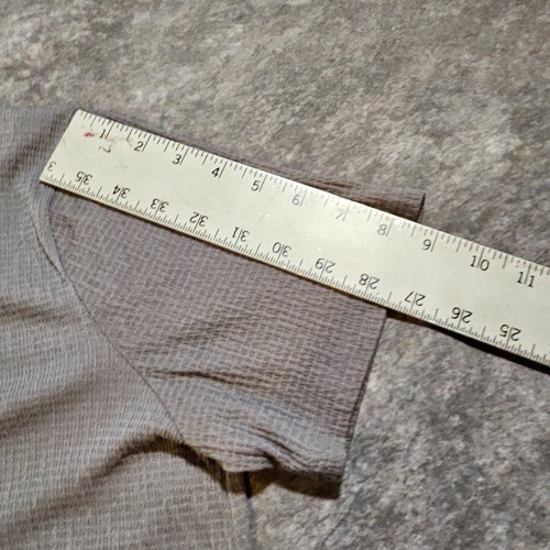 Neu mit Etikett UMGEE Faux Wickel/Krawatte vorne V-Ausschnitt Seher Sauger grau Top Gr. L, Freizeit, Arbeitskleidung - Bild 19 von 21