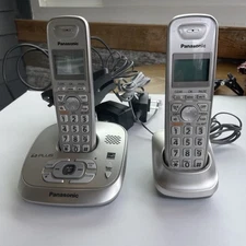 Panasonic KX-TG4021 DECT 6.0 PLUS Charging Base W/ 2 Cordless Home Phone System