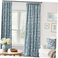 Light Blue and White Blackout 36"W x 84"L Pack of 2 Dusty Blue