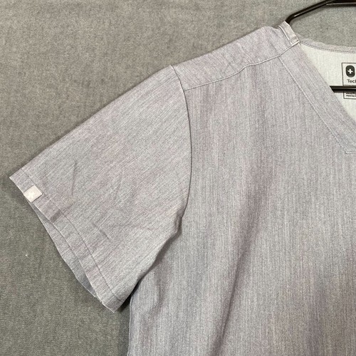 Figs Technical Collection graues kurzärmliges Scrub-Top mit V-Ausschnitt Herren Größe Small - Bild 6 von 13