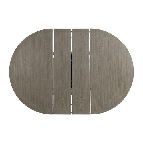 Pemberly Row Transitional 5PC Round to Oval Silhouette Dining Set in Gray - Picture 8 of 21