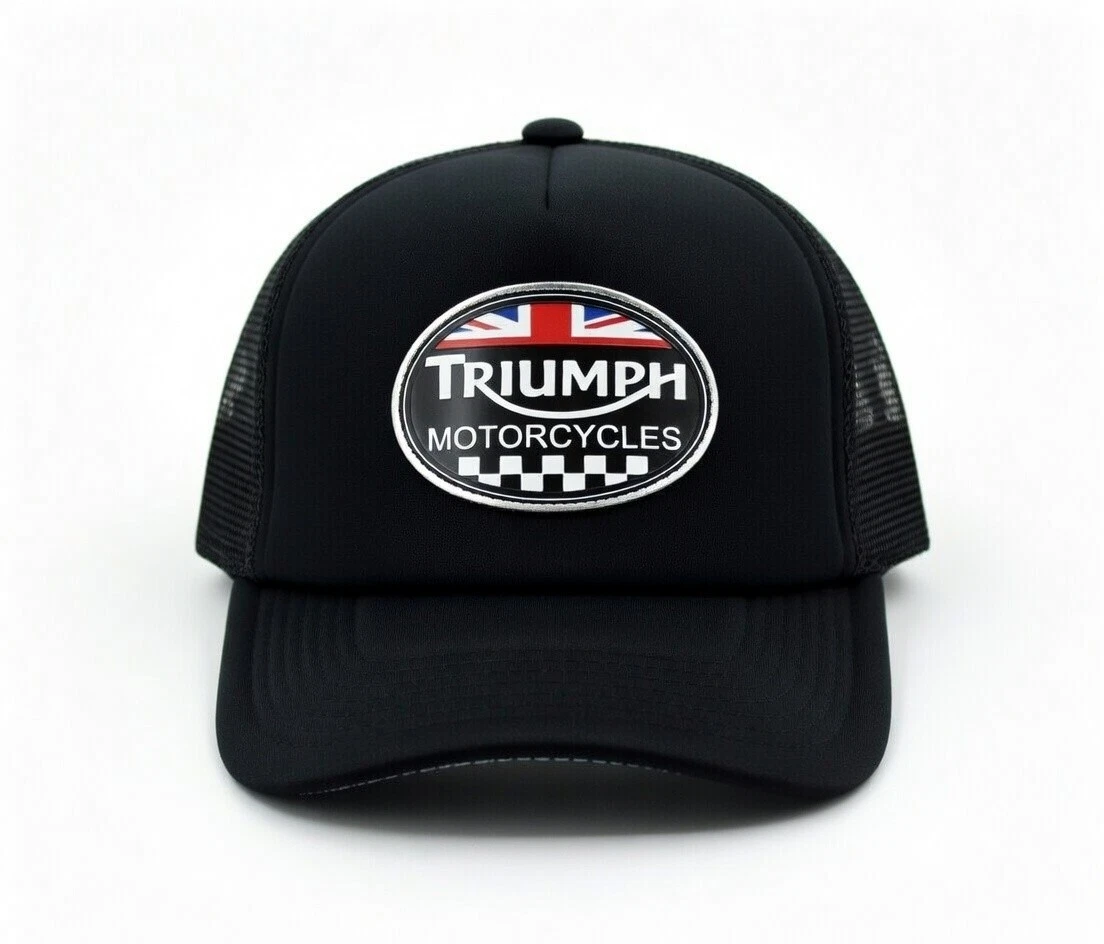 Triumph Motorcycle Motorbike Logo Snapback Trucker Mesh CAP cotton HAT