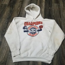 Vintage Chicago Bears Super Bowl XX 20 Hoodie Sweatshirt Mens Large White