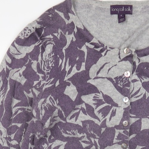 Long Tall Sally Women's Purple Floral Cardigan S - Picture 9 of 12