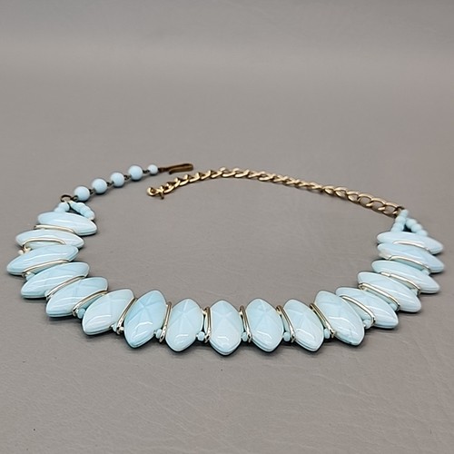 Collar Vintage Alemania Estrella Cristal Zafiro Collar Azul Marquesa Cuentas 16" - Imagen 6 de 16