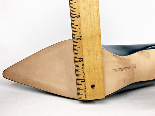 MANOLO BLAHNIK - Taglia USA 9 - Tacchi alti a spillo a punta color verde acqua lucido - E81825B - Foto 6 di 7