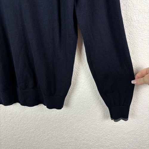 Suéter para Hombres J.Crew 100% Lana Merino Azul Marino Mediano Delgado Preppy - Imagen 3 de 8