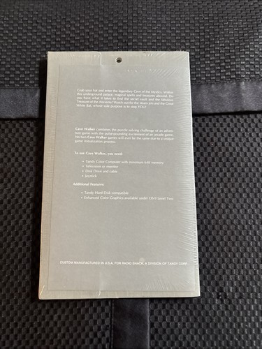 NUOVO Sigillato Vintage Tandy Radio Shack Cave Walker Floppy Gioco Cat. 26-3246 - Foto 3 di 3