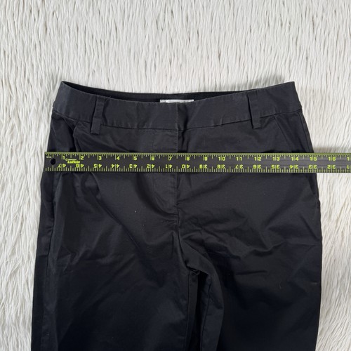 Pantalones chinos recortados Talbots negros tiro medio pierna recta para mujer talla 2 - Imagen 6 de 24