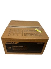 Ecolab Solid Power XL Dishwasher Machine Detergent Pack of 4 (6100185) 9 Lbs