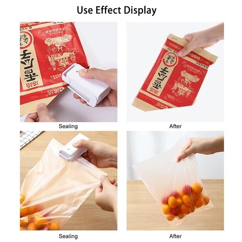 Mini Heat Bag Sealing Machine Package Sealer Bags Plastic Food Sealer Clip Bag - Picture 6 of 6