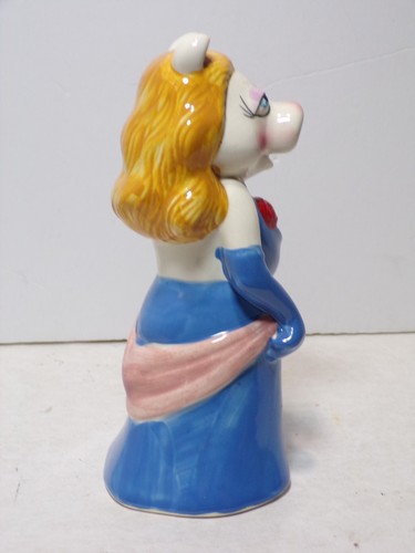 Miss Piggy Blue Eyes 8" Vestido Cerámica Figura Still Bank 073025WT - Imagen 2 de 5