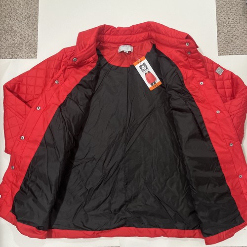 NEW Anne Klein Womens Jacket Red Quilted Midweight Jacket - Size XXL - Picture 3 of 5