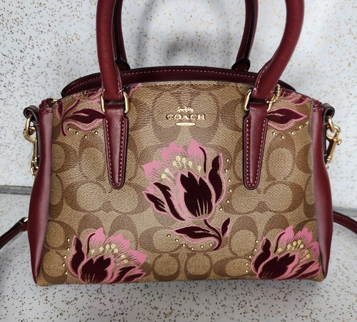 Coach Mini Sage Carryall in tela rivestita firmata con stampa tulipano del deserto - Foto 4 di 18