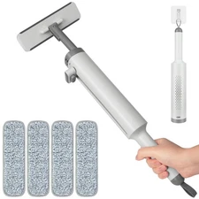 Portable Self-Squeeze Mini Mop, Short Rotatable Hand Wash-Free Flat Squeeze M...