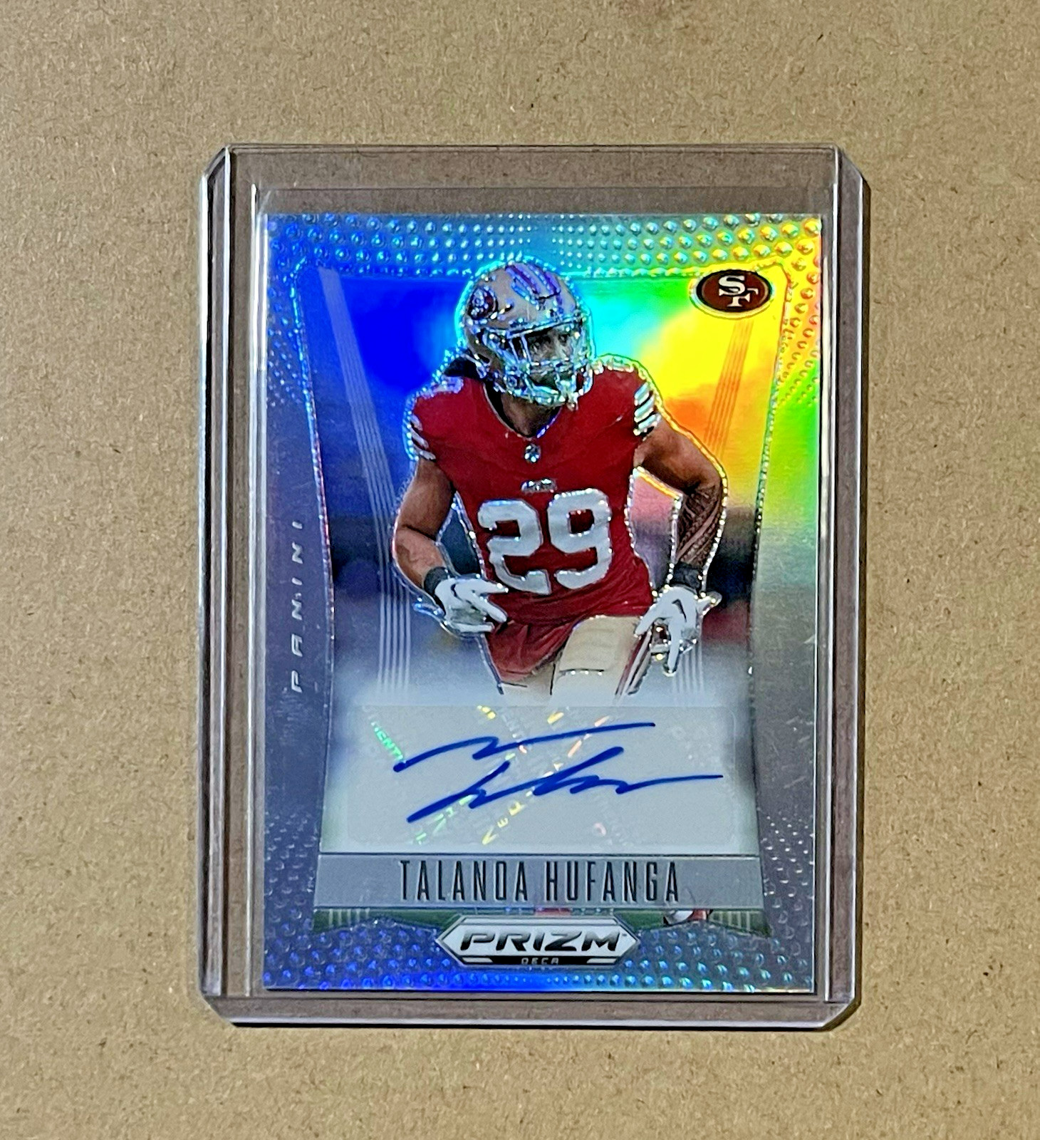 2024 Panini Prizm Deca Talanoa Hufanga Silver Prizm Auto #S-THA SP SF 49ers