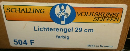 Erzgebirge: SCHALLING Volkskunst Seifen LICHTERENGEL & LICHTERBERGMANN; 29 cm - Bild 10 von 11