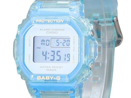 Casio Baby-G Digital Summer Jelly Transparent Blue Resin BGD-565SJ-2 Lady Watch - Picture 2 of 3