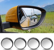 4PCS Car Blind Spot Mirror, 360  Wide Angle Convex Mirrors with Adjustable Fram