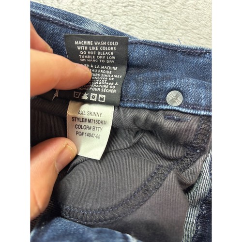 HUDSON AXT Skinny Jeans Herren Größe 31x33 Blau Used-Waschung Knopfleiste - Bild 6 von 7