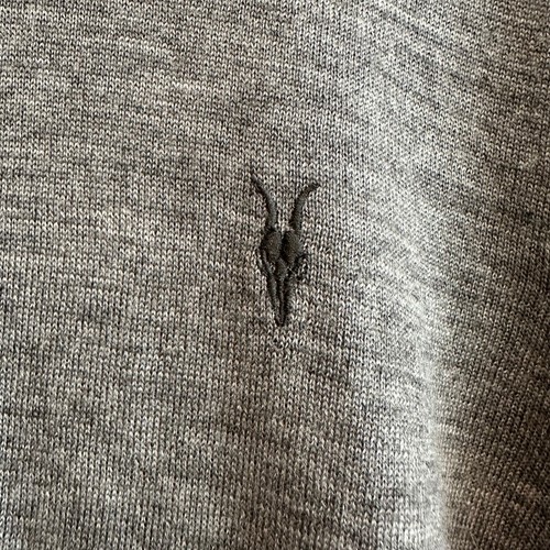 Allsaints Mode Merino Crew Sweater Gray L - Picture 2 of 9