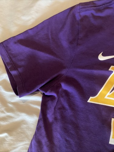 The Nike Tee Purple Lebron #23 LA Lakers Short Sleeve Shirt Youth Large Dri-Fit - Picture 5 of 16