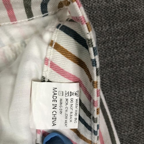 Jeans fenicottero donna XL multicolore righe gamba larga elasticizzato denim curvy 5 tasche - Foto 9 di 14