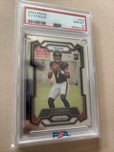 2023 Panini Prizm # 339 C J Stroud Rookie Card PSA 10 Houston Texans