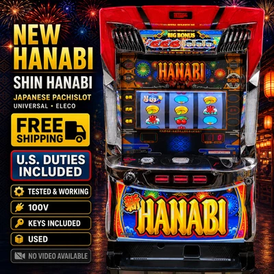Shin Hanabi New Hanabi Pachislot Japanese Slot Machine Universal Eleco 100V - Image 1 of 4