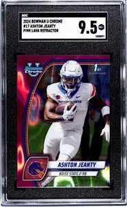 2024 BOWMAN U CHROME ASHTON JEANTY PINK LAVA REFRACTOR RC SGC 9.5 #17 Boise