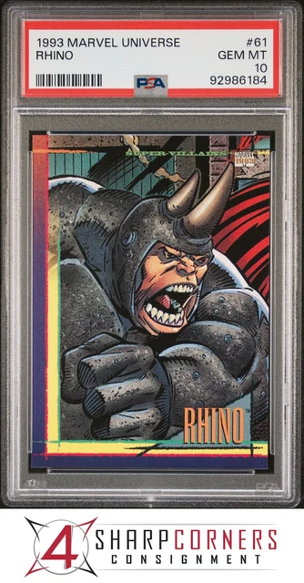 1993 MARVEL UNIVERSE #61 RHINO POP 2 PSA 10