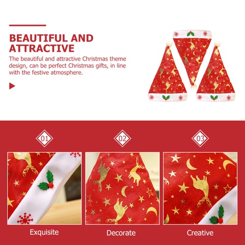 3 Pcs Christmas Hat Decorations Men and Women Holiday Season Santas - Imagen 10 de 11