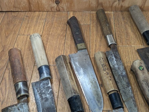 BROKEN DAMAGED Japanese Chef's Kitchen Knife Vintage Japan HOCHO LL093 - Picture 2 of 21