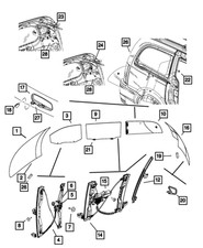Genuine Mopar Window Regulator Motor Left 68030657AA