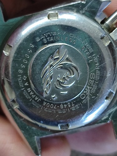 Seiko 7548-700a diverse 150m Teilgehäuse & Krone & Stahl gebraucht - Bild 6 von 18