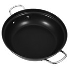 Eisen Hot Pot Küche Kochwok Hitzebeständiger Metallkochwok mit Griff 24 cm