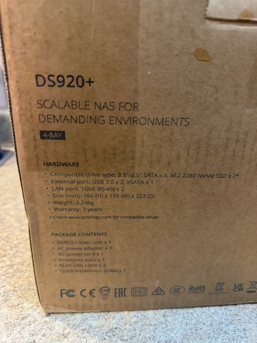 Synology DS920+ 4 bay (Diskless) NAS DiskStation - Afbeelding 3 van 20
