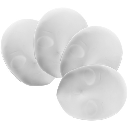 4 Pcs Fox Face Mask Make Your Own Carnival Plastic White Blank Masks for Crafts - Zdjęcie 4 z 12