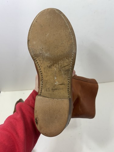 Vintage Frye Black Label klobige Stiefeletten 9,5 D Thrashed Campus braun Seitenreißverschluss - Bild 10 von 10