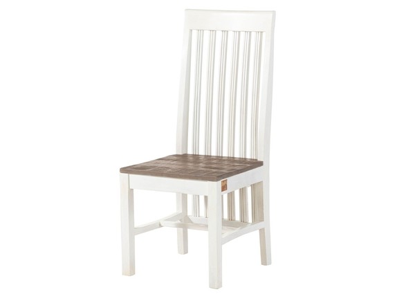 Holzstuhl Weiß Landhaus Massivholz Mango Stuhl Esszimmerstuhl KüChenstuhl-image