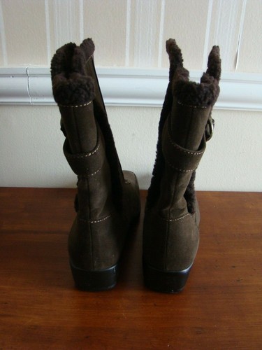 Zapatos para mujer Karen Scott talla 10 M marrón gamuza sintética botas cortas piel sintética interior - Imagen 3 de 10