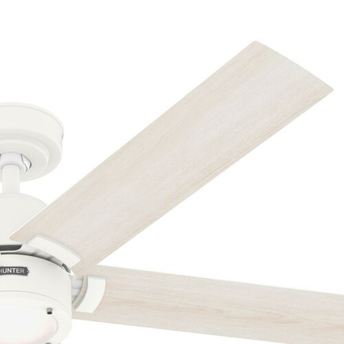 Hunter Fan 52 in Contemporary Fresh White Ceiling Fan with LED Light and Remote - Picture 9 of 9