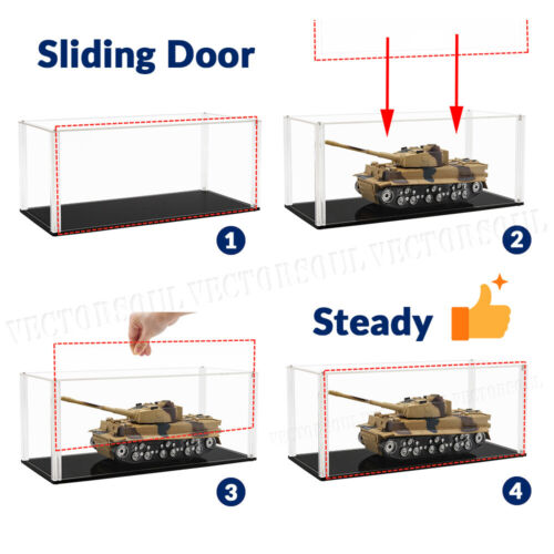 20" Large Acrylic Display Case Dustproof Clear Box Action Figures Self-Install - Picture 8 of 12