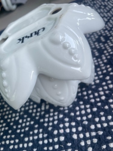 DUSK White Lotus Flower Ceramic Tea Light Candle Holder Beautiful - Picture 3 of 3