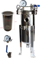 Dependable Equipments: 3# Bag Filter 304 Stainless 1" NPT In/Out Filter Housing